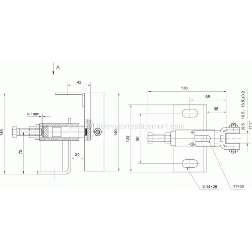 Passenger Elevator Guide Shoe for Car Side ≤2.0m/s